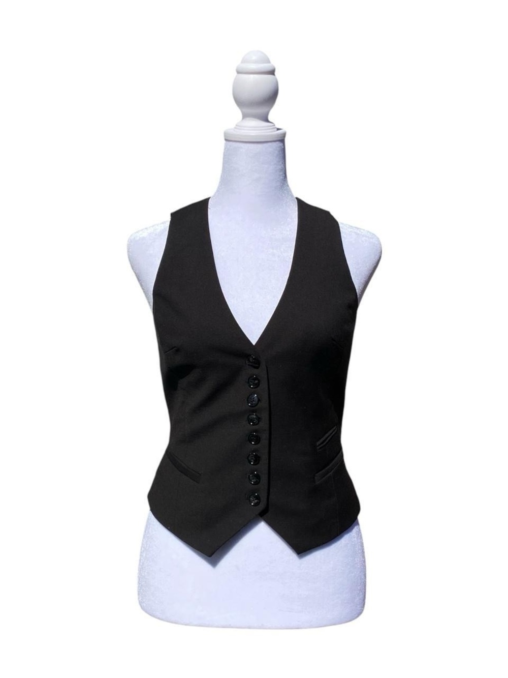 H&M Black Button Up Vest